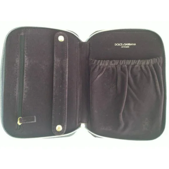 DOLCE & GABBANA INTENSE FEMALE JEWELRY TRAVEL CASE POUCH BURGUNDY SUEDE NEW_